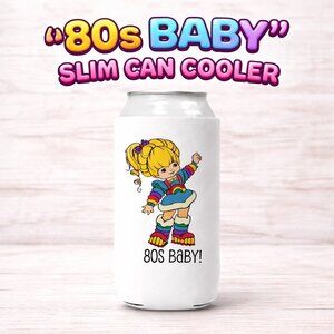 80's Baby Neoprene 12oz Slim Can Cooler Tall Beverage Koozie Drink Insulator